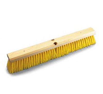 Carlisle 36761824 18" Floor Sweep Head - Hardwood Block, Poly Bristles, Orange