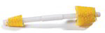 Carlisle 4067904 19-in Double End Valve Brush, Baton Handle & Stiff Yellow Bristles