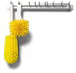 Carlisle 4073504 17-in Brush & Broom Rack, Yellow Aluminum