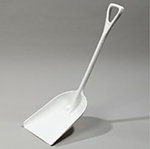 Carlisle 41077-102 16-in Foodservice Shovel w/ 14-in Width, White Plastic
