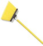 Carlisle 4108204 48-in Angle Broom w/ Flagged Yellow Bristles & Fiberglass Handle