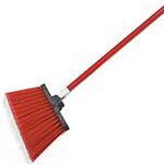 Carlisle 4108205 48-in Angle Broom w/ Flagged Red Bristles & Fiberglass Handle