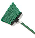 Carlisle 4108309 48-in Angle Broom w/ Unflagged Green Bristles & Fiberglass Handle
