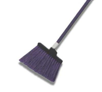 Carlisle 4108368 12" Angle Broom - 48" Handle, Unflagged Bristles, Purple
