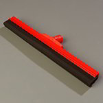 Carlisle 4156705 18-in Hygienic Floor Squeegee, Red Plastic & Double Foam