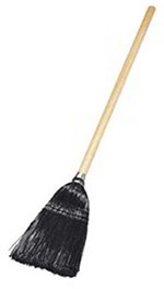 Carlisle 4168303 Lobby Upright Broom, Wood Handle, Black Bristles