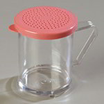 Carlisle 425055 Shaker Dredge w/ Handle & Rose Medium Ground Lid, Clear