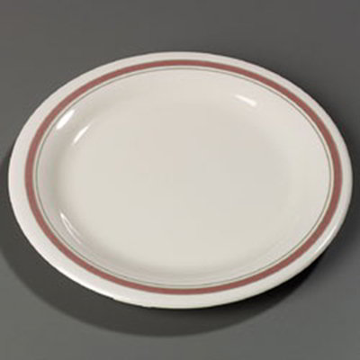 Carlisle 43009906 6.5-in Pie Plate w/ Narrow Rim, NSF, Parisian On Bone Melamine