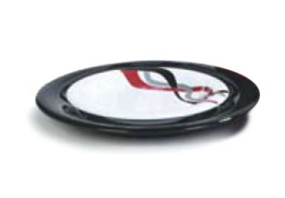Carlisle 43019915 6.5-in Salad Plate w/ Roma Red, White & Black Twist Design, NSF