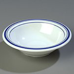 Carlisle 43037912 12-oz Durus Rim Soup Bowl - Melamine, London on White