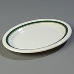 Platter, Oval, Melamine, Durus Designer Pattern, Bostonian on Bone, NSF