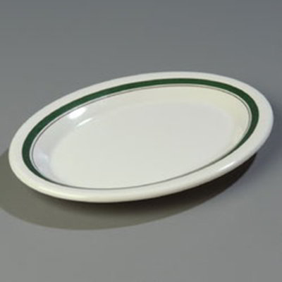 Carlisle 43087901 Platter, Oval, Melamine, Durus Designer Pattern, Bostonian on Bone, NSF