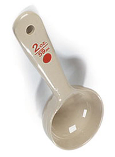 Carlisle 432406 2-oz Measure Misers Portion Server - Solid, Polycarbonate, Beige