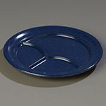 Carlisle 4351435 9-3/4-in Melamine 3-Compartment Plate, Cafe Blue