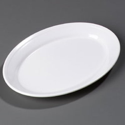 Carlisle 43560-802 Oval 12 x 8.5-in Dallas Ware Platter, White