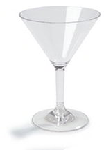 Carlisle 4362707 8-oz Polycarbonate Martini Glass, Clear