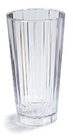 Carlisle 4364007 22-oz Fluted Polycarbonate Stacking Tumbler, Clear