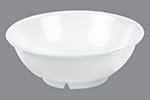 Carlisle 4373702 24-oz Footed Break-Resistant Serving Bowl, White Melamine