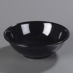 Carlisle 4373703 24-oz Footed Break-Resistant Serving Bowl, Black Melamine