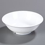 Carlisle 4373802 36-oz Footed Break-Resistant Serving Bowl, White Melamine