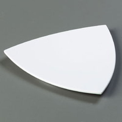Carlisle 4380602 11" TriArc Triangular Plate - Melamine, White