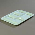 Carlisle 4398100 Heavy 6-Compartment Tray, 10 x 14-in, Left Handed, Variegated