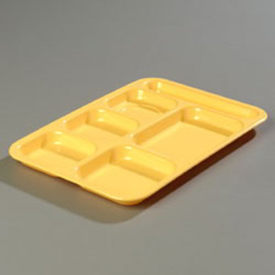 Carlisle 4398834 (6)Compartment Tray - Right-Handed, 14-1/2x10" Bright Yellow