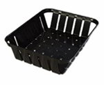 Carlisle 4403103 Rectangular 10-3/8 x 8-in Munchie Basket, Black