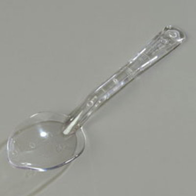 Carlisle 441007 11" Solid Serving Spoon - Polycarbonate, Clear