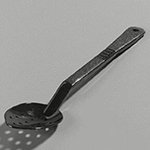 Carlisle 442603 13-in Perforated High Heat Serving Spoon, Black