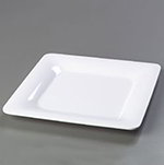 Carlisle 4440002 Palette Designer Displayware Plate, 12 in, Wide Rim, Square, White, NSF