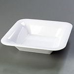 Carlisle 4440202 Palette Designer Displayware Plate, 14 in, Wide Rim, Square, White