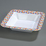 Carlisle 44403917 Palette Designer Displayware Bowl, 14 in Square, Melamine, Spanish Tile
