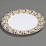 Carlisle 44405918 Palette Designer Displayware Platter, 15 in Round, Melamine, Mediterranean Tile