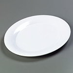 Carlisle 4440802 Palette Designer Displayware Plate, 15 x 13 in, Wide Rim, Oval, White