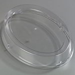 Carlisle 44412C07 Stackable Plate Cover for 21 x 15-in Oval Wide Rim Platter, Clear