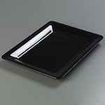 Carlisle 4441603 Palette Designer Displayware Plate, 17 in x 13 in, Wide Rim, Rectangle, Black