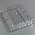 Carlisle 44416C07 Stackable Plate Cover, 17 x 13-in Rectangular Wide Platter, Clear