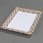 Carlisle 44417918 Palette Designer Displayware Platter, 17 x 13, Rectangular, Mediterranean Tile