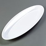 Carlisle 4441802 Palette Designer Displayware Salmon Plate, 22 in, Wide Rim, White