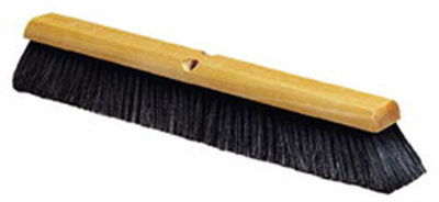 Carlisle 4503103 24" Floor Sweep - Hardwood Block, Black Horse Hair/Poly Bristles, Gray