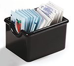 Carlisle 455003 Sugar Packet Caddy, Holds 20 Packets, Plastic, Black