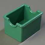 Carlisle 455009 Sugar Packet Caddy - 20-Packet Capacity, Styrene, Meadow Green