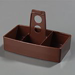 Carlisle 455128 Plastic Merchandiser Caddy w/ Sign Clip, Lennox Brown