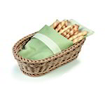 Carlisle 4920003 Oval 12 x 7.5 x 3-in Basket, Mold Mildew Resistant, Black