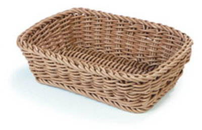 Duraweave 11.5x8.5x2.75 in Rectangular Basket, Beige
