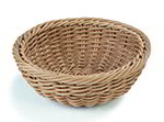 Carlisle 4920225 Round 9.5 x 3.5-in Basket, Mold/Mildew Resistant, Tan