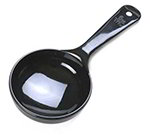 Carlisle 493003 6-oz Solid Portion Spoon - Short Handle, Poly, Black