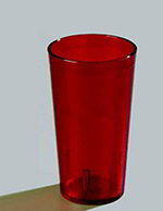 SAN Stackable 16 oz Tumblers, 6 Pack, Pebbled Exterior, Ruby
