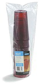Carlisle 5216-81-07 SAN Stackable 16 oz Tumblers, 6 Pack, Pebbled Exterior, Clear